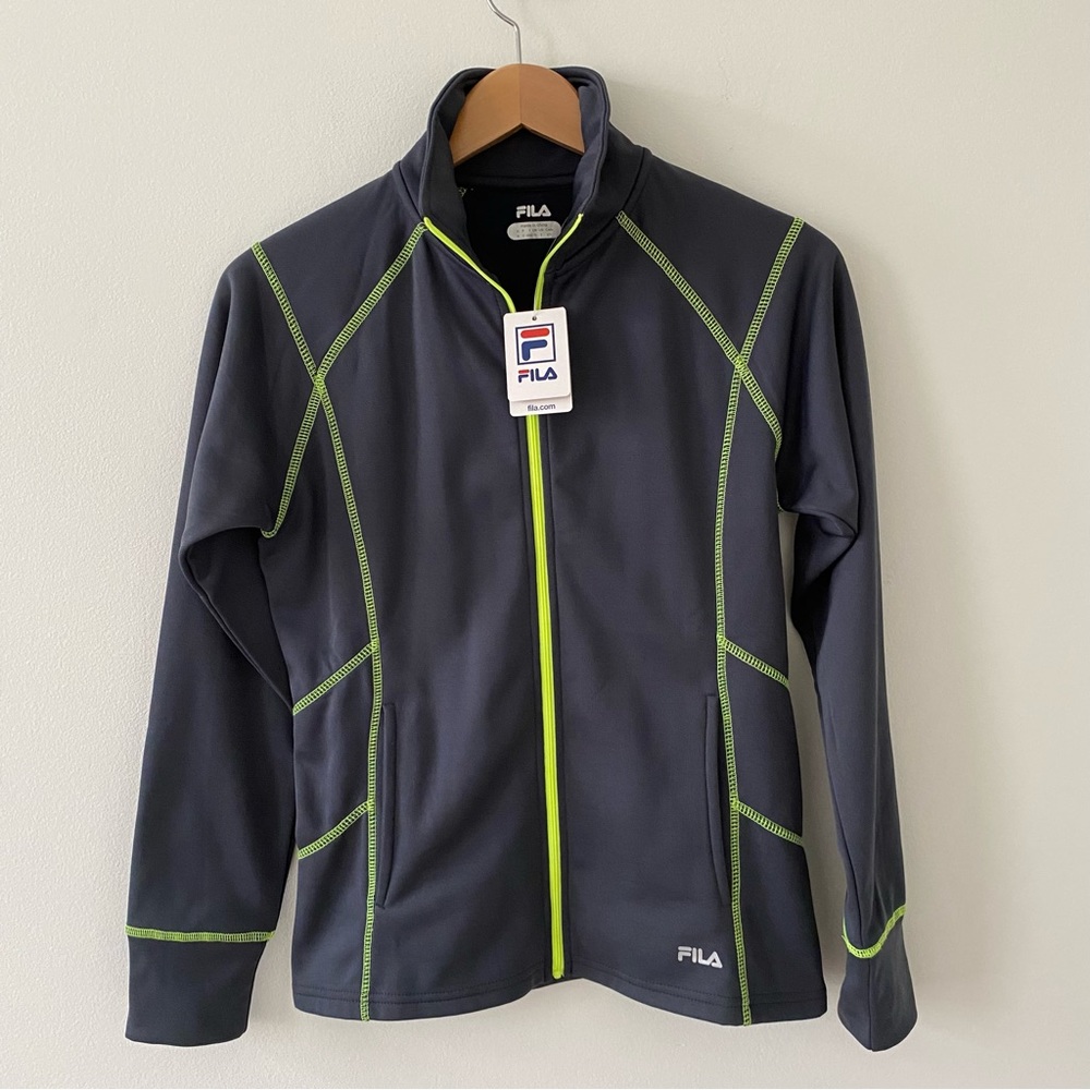 FILA Women’s Soft Lightweight Full Zip Jacket Charcoal NEW